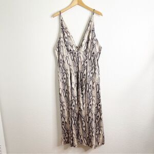 Jennifer Lopez Midi Dress Faux Snakeskin Size XXL